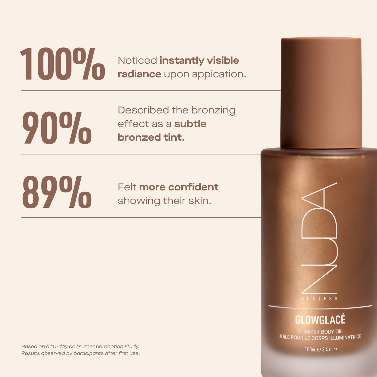 NUDA GlowGlacé Shimmer Body Oil